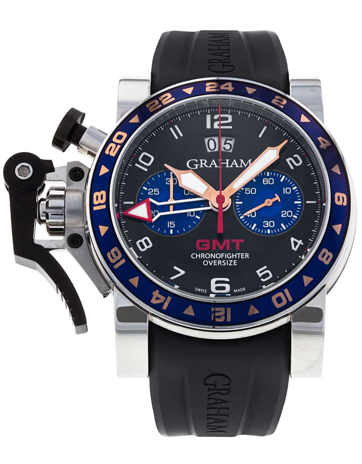Graham Chronofighter Oversize GMT - Steel 2OVGS.B26A